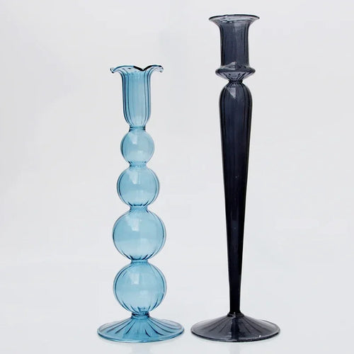 bougeoir en verre pour décoration de mariage et centre de table - vue 7 sur 11