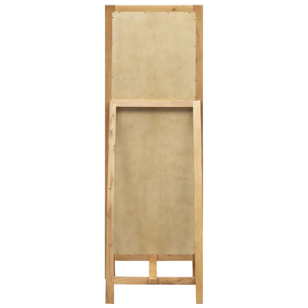 Floor mirror 48x46,5x150 cm solid oak wood home decoration wall decal living room decoration - vue 4 sur 7