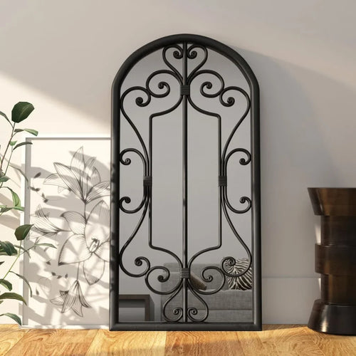 70x30 cm black mirror iron for indoor use, home decoration wall decal living room decoration - vue 2 sur 7