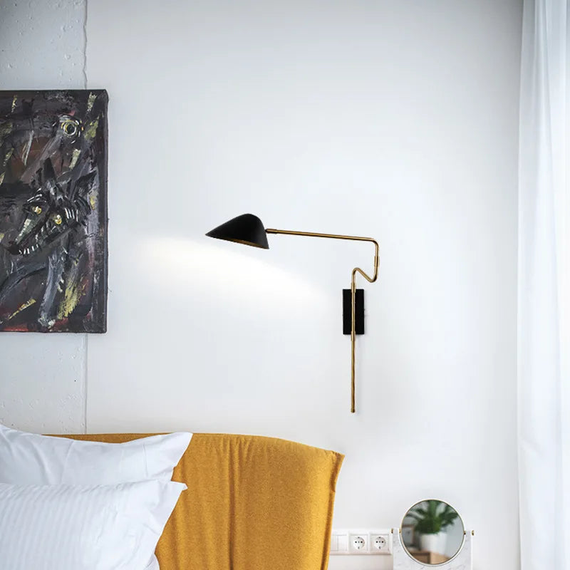 applique murale nordique à bras basculant et lampe LED créative - vue 4 sur 7