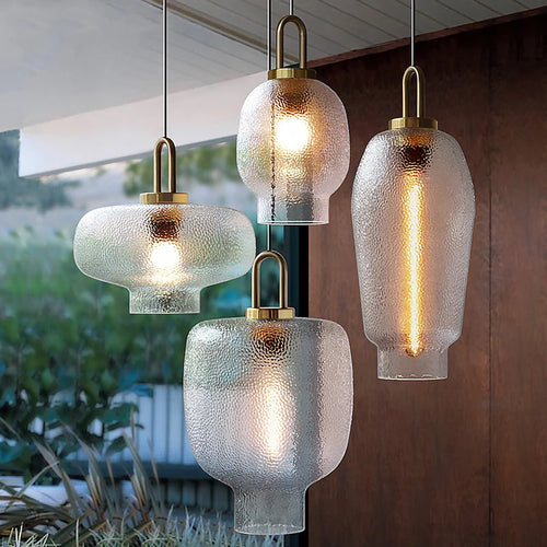 Suspension LED au Design nordique moderne en verre - vue 3 sur 10