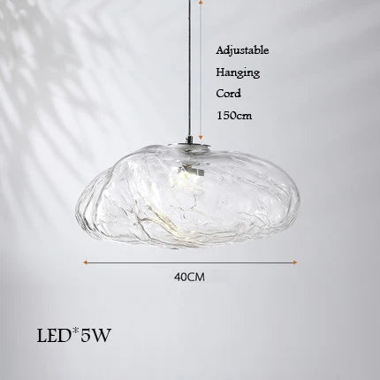 lustre en verre design nuage pour intérieur décoratif lumineux - vue 9 sur 21
