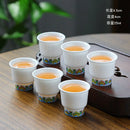 Service à thé kung fu porcelaine jade tasses