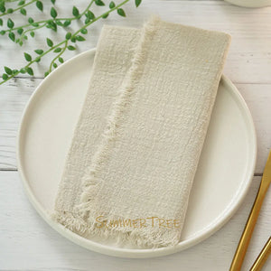 Set of 12 cotton gauze napkins