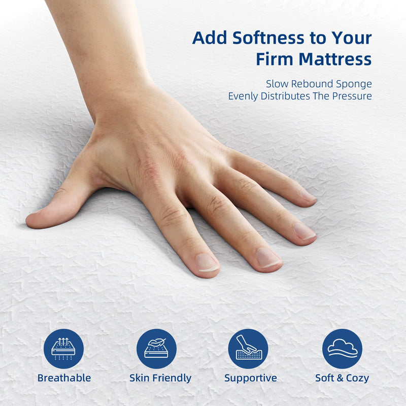 surmatelas en mousse à mémoire double couche gel avec coussin rafraîchissant