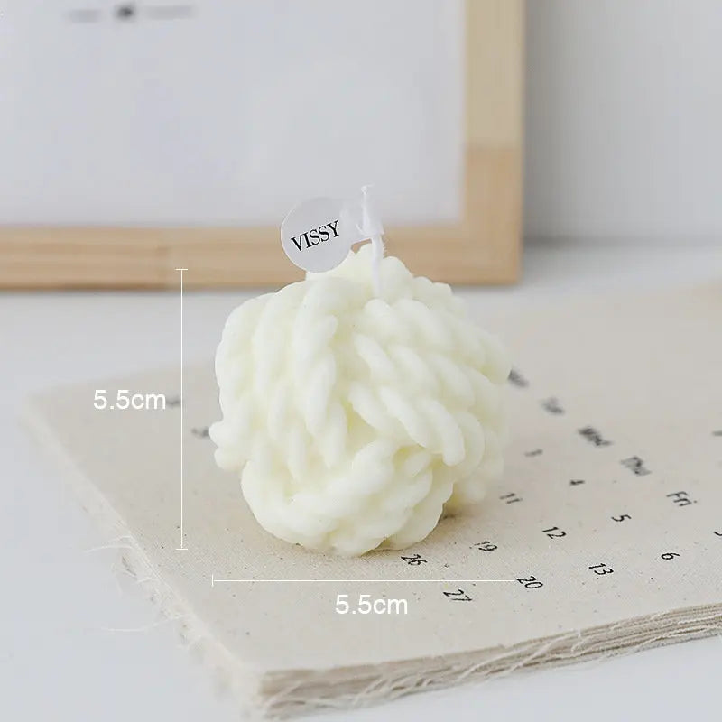 bougie parfumée en forme de boule en cire de soja décorative et mignonne - vue 7 sur 14