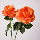 Realistic decorative white artificial roses for weddings