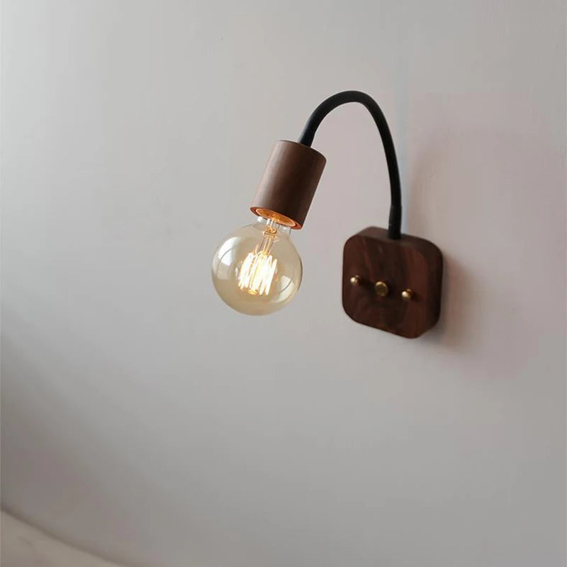 applique murale minimaliste en bois pour étude et lecture