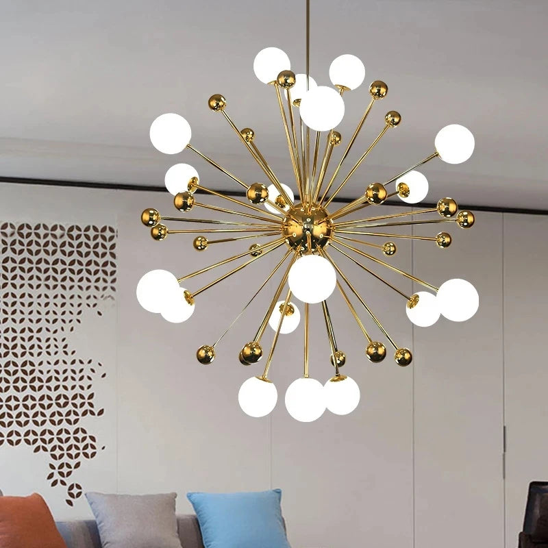 suspension pissenlit en verre pour décoration intérieure moderne - vue 2 sur 8