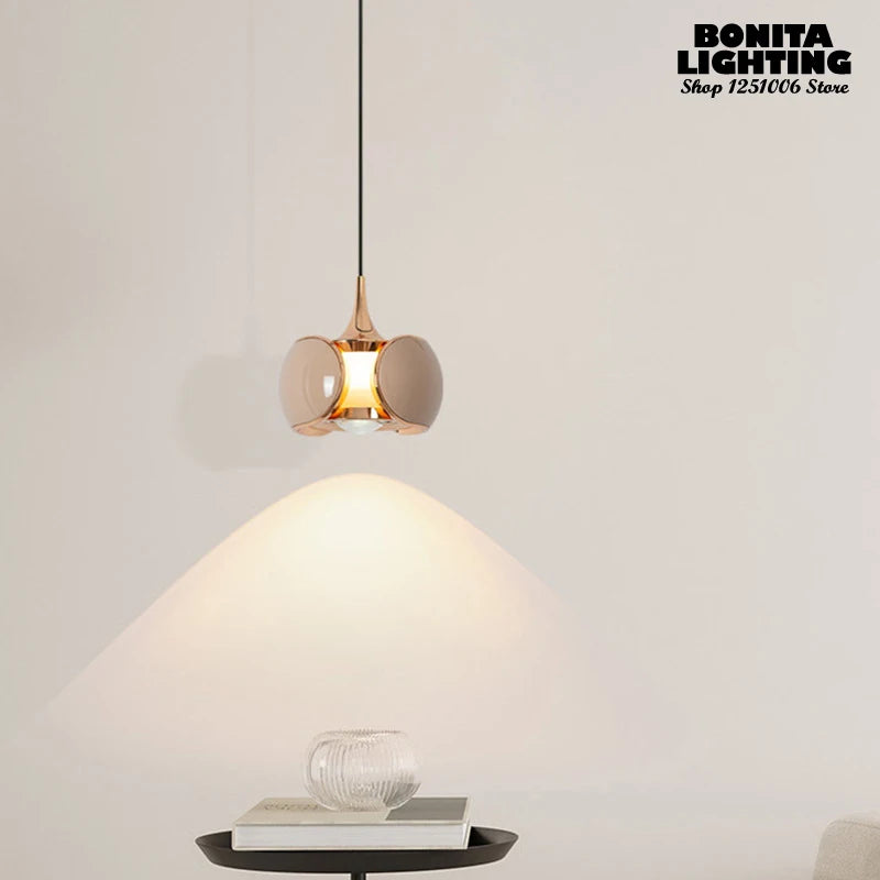 suspension nordique à led avec lentille scarabée relevable décoratif - vue 5 sur 12