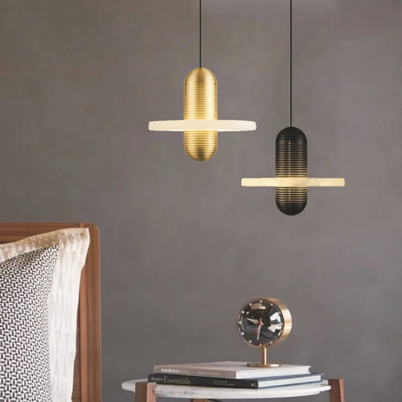 lustre en marbre naturel design nordique pour intérieur élégant - vue 7 sur 14