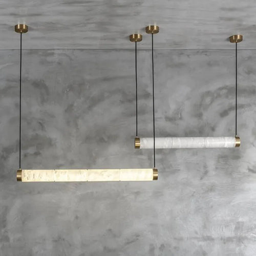 Lustre en cuivre de forme longue de luxe Décor - vue 4 sur 10