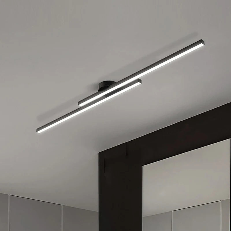 Plafonnier minimaliste à longue bande - vue 5 sur 24
