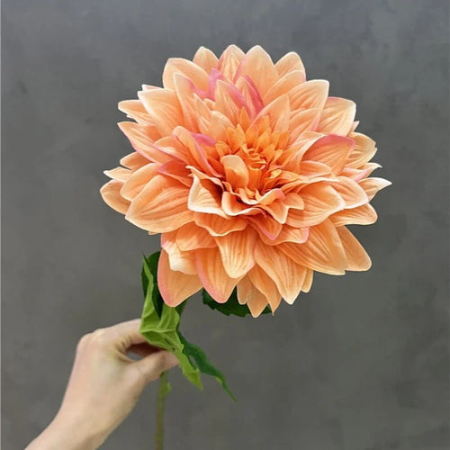 Set of 2 realistic artificial dahlia flowers for indoor decoration - vue 7 sur 9