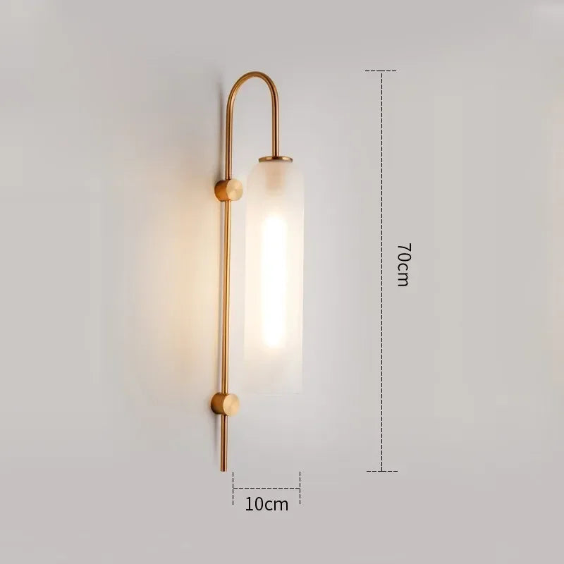 Applique murale led verre luxe intérieur chambre salon maison - vue 4 sur 18