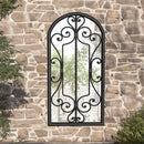 70x30 cm Black Garden Mirror for Outdoor Use, Home Decoration Wall Wall Decoration Living Room Decoration