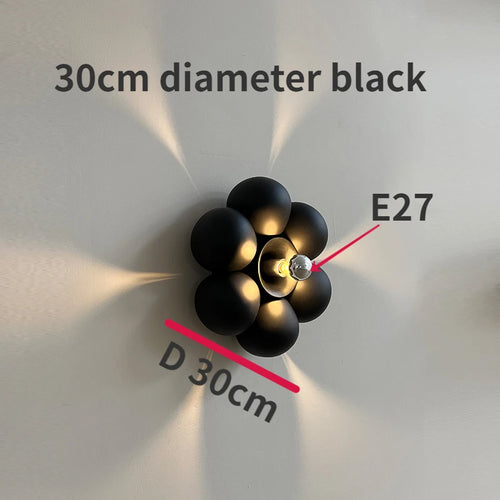 Minimalist flower shaped wall light for a soft atmosphere - vue 9 sur 8