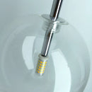 Suspension nordique moderne en verre clair