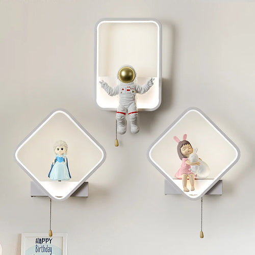 Nordic minimalist modern astronaut wall light