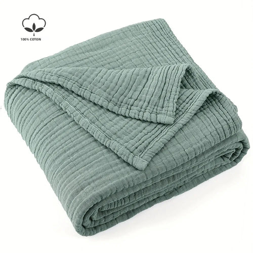 plaid coton mousseline léger boheme respirant canapé lit