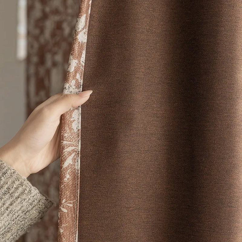 Rideau occultant floral élégant pour chambre salon intérieur