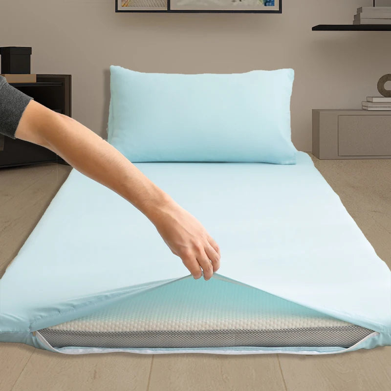 protège-matelas 360° fermé avec fermeture éclair pour lit étudiant