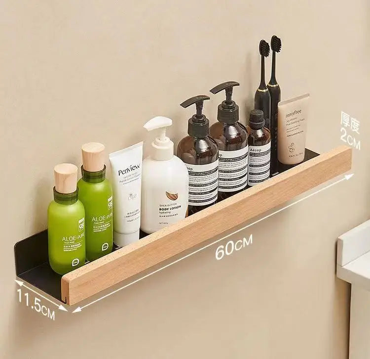 étagère en hêtre étanche pour rangement cuisine et salle de bain - vue 13 sur 20