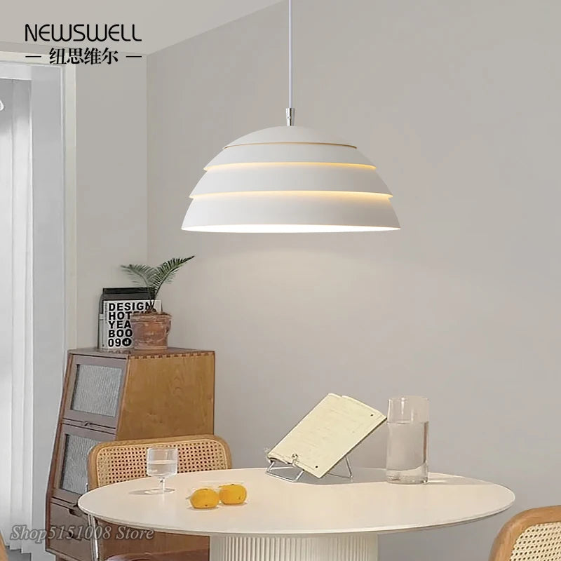 lampe suspendue design led moderne nordique industrielle - vue 3 sur 8