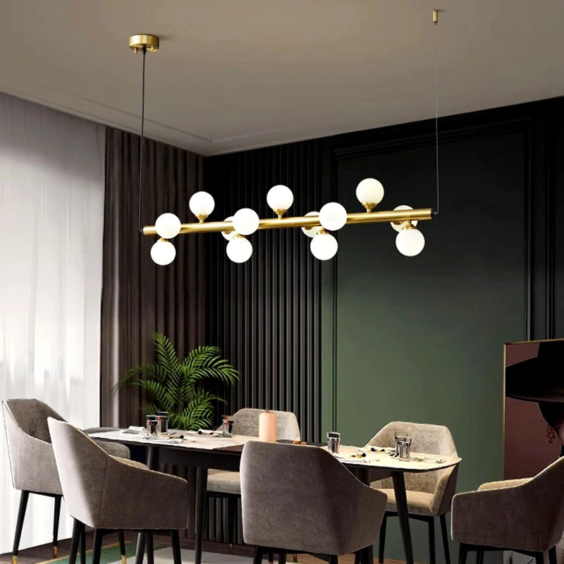 lustre suspension led moderne pour éclairage intérieur - vue 6 sur 8