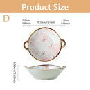 Bol japonais ceramique anse motif floral micro ondes