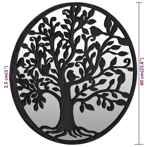 60x60 cm black mirror iron for indoor use, home decoration wall decal living room decoration - vue 7 sur 7