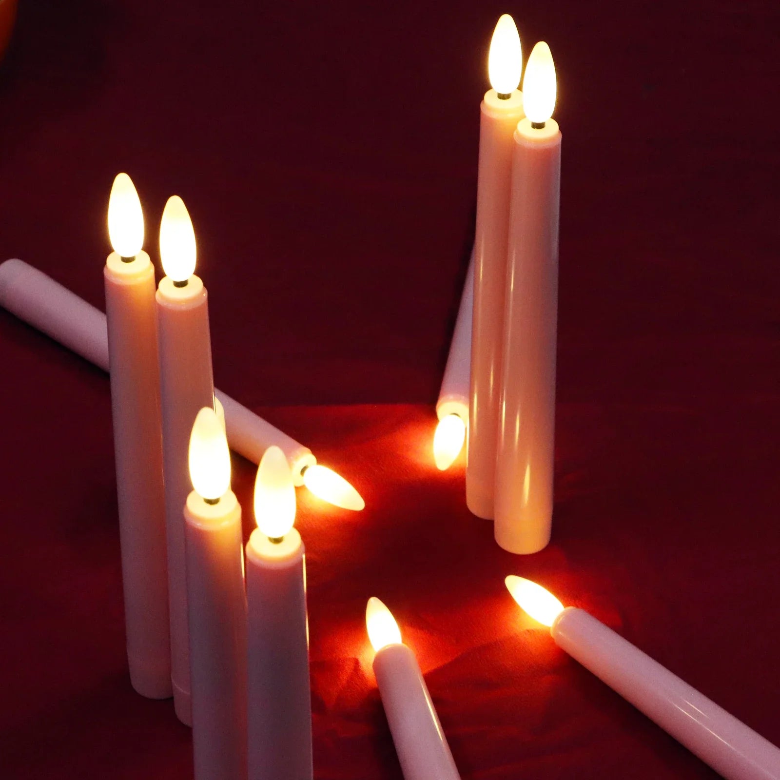 bougie led télécommandée avec minuterie pour décoration festive - vue 3 sur 11