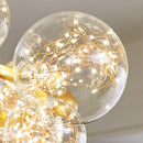 lustre led ciel étoilé nordique boule de verre à intensité variable