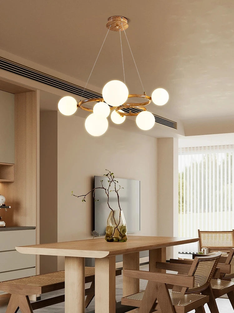 lustre wabi sabi suspendu pour décoration intérieure élégante - vue 4 sur 9