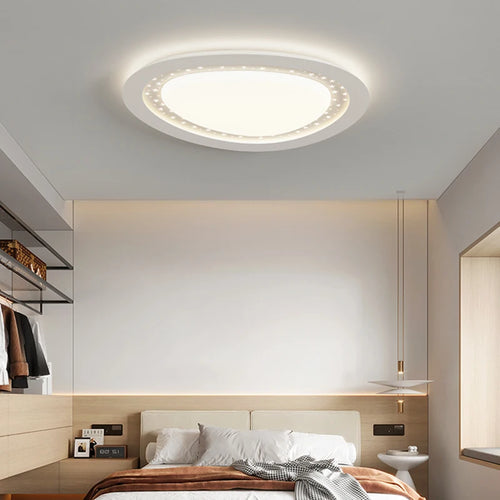 lustre led moderne galets gypsophile style simple protection des yeux