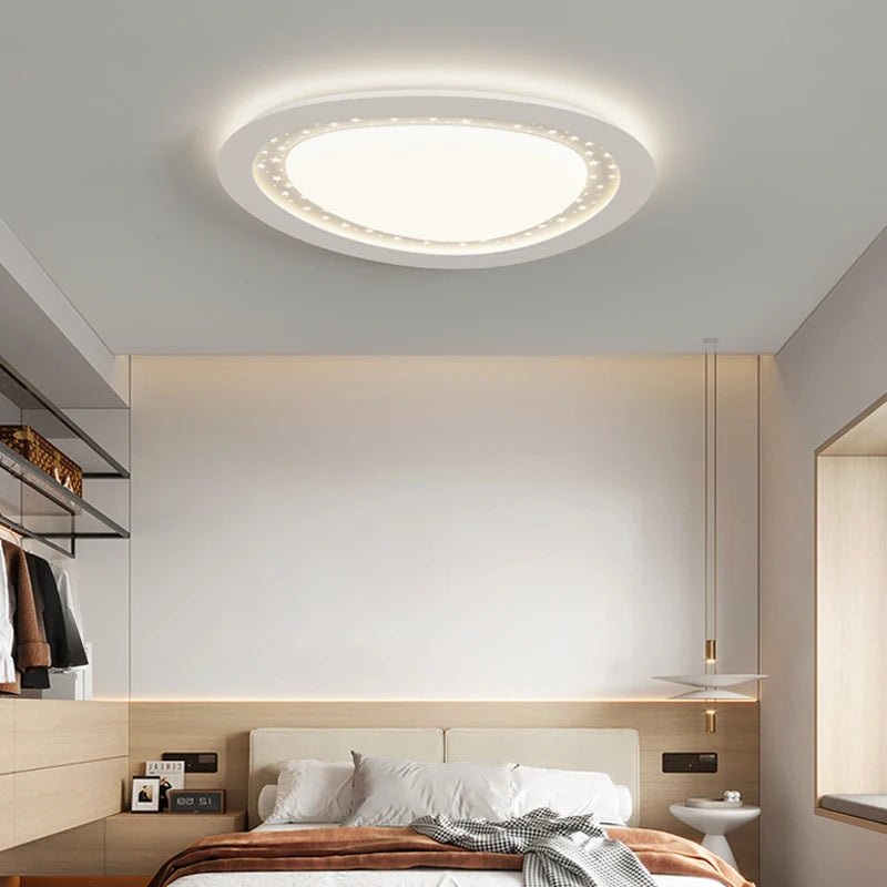 lustre led moderne galets gypsophile style simple protection des yeux - vue 6 sur 14