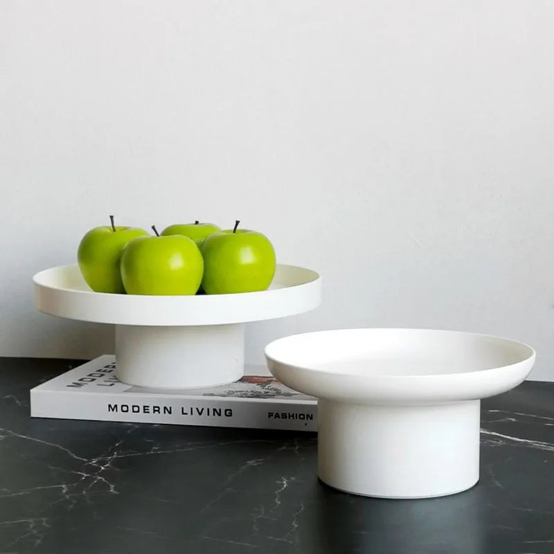 plateau de rangement décoratif rond pour fruits et cosmétiques - vue 4 sur 7