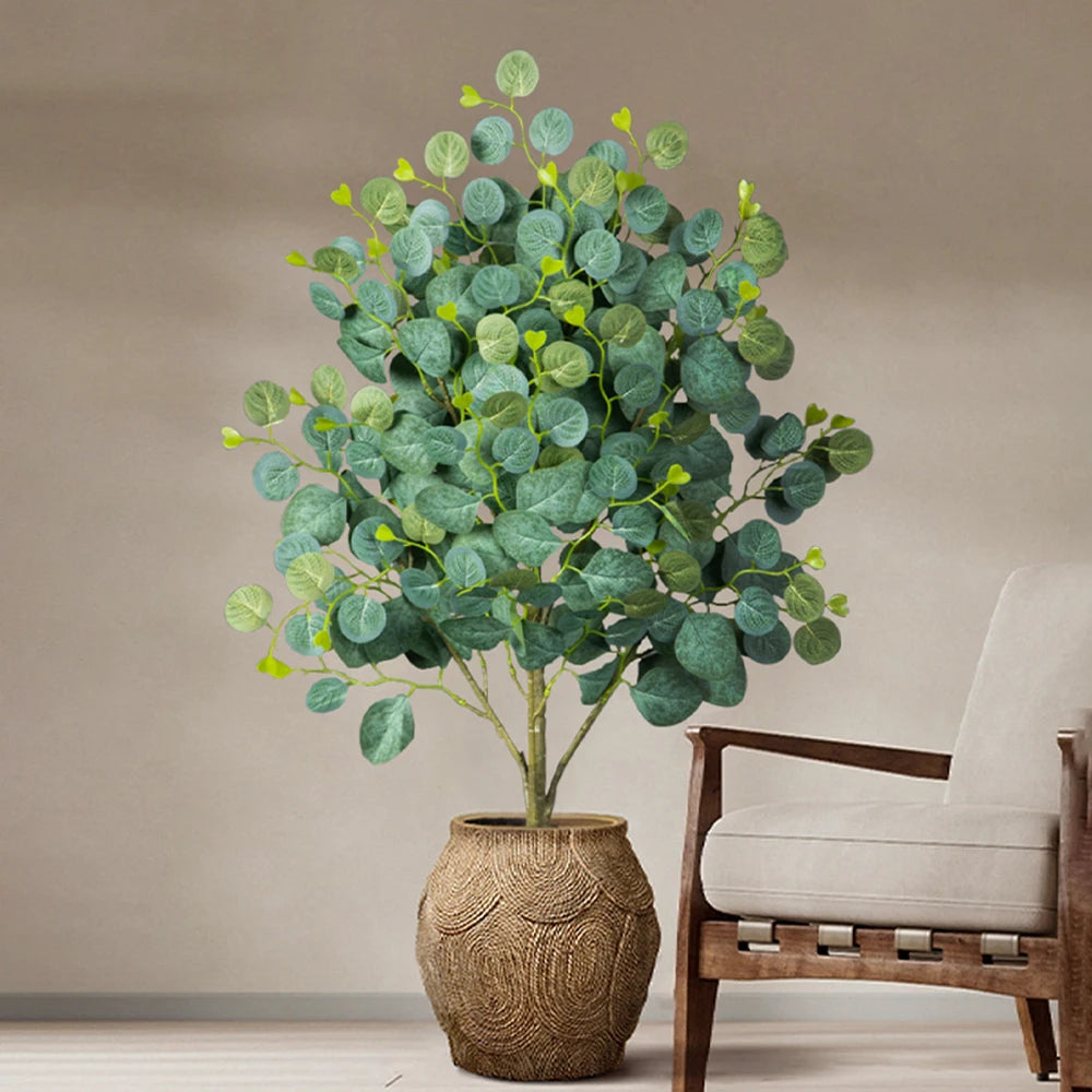 plantes d'eucalyptus artificielles pour décoration intérieure et extérieure - vue 6 sur 9