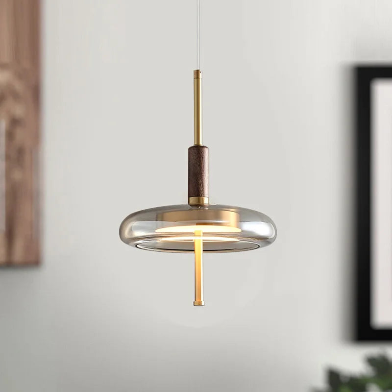 suspension LED en verre design nordique moderne décorative - vue 7 sur 8