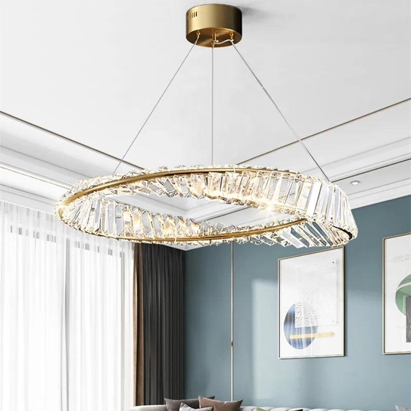 lustre de luxe en cristal pour un éclairage raffiné - vue 6 sur 9