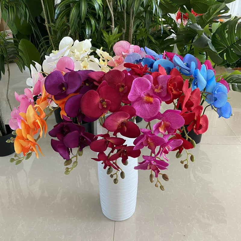 arrangement de fleurs artificielles en velours pour décoration intérieure - vue 4 sur 17