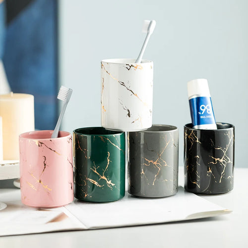 tasse en céramique créative pour brossage et gargarisme