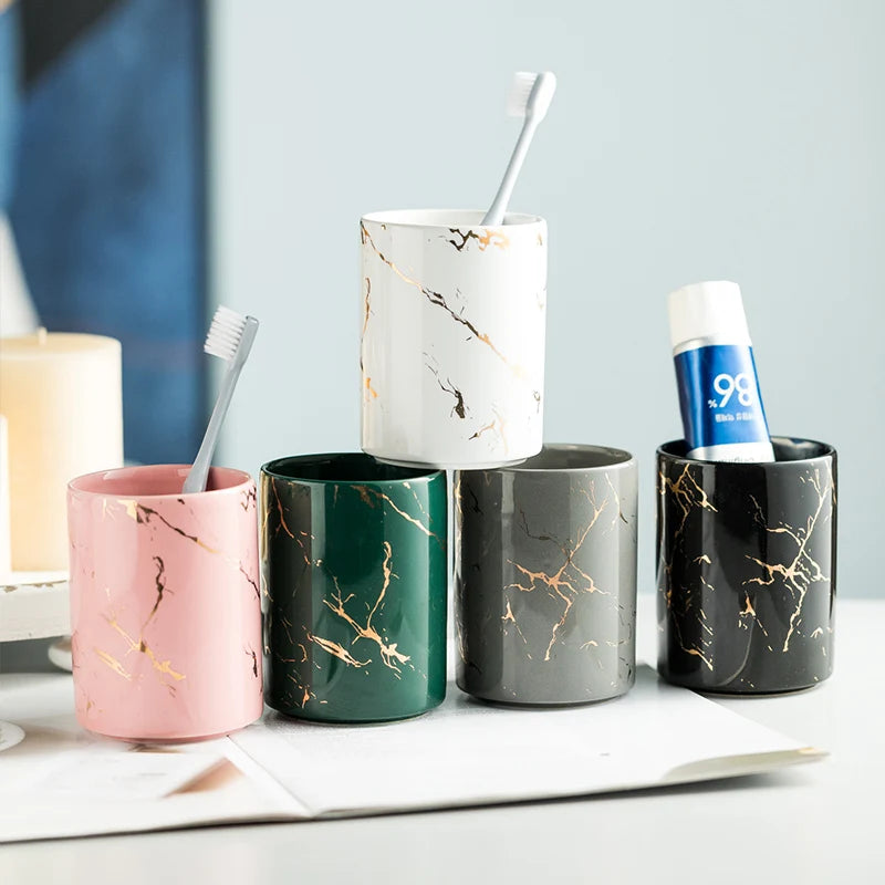 tasse en céramique créative pour brossage et gargarisme - vue 3 sur 11