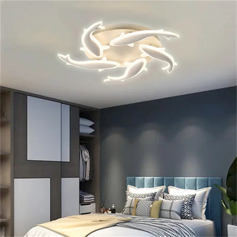plafonnier led moderne en métal et acrylique pour intérieur - vue 7 sur 11