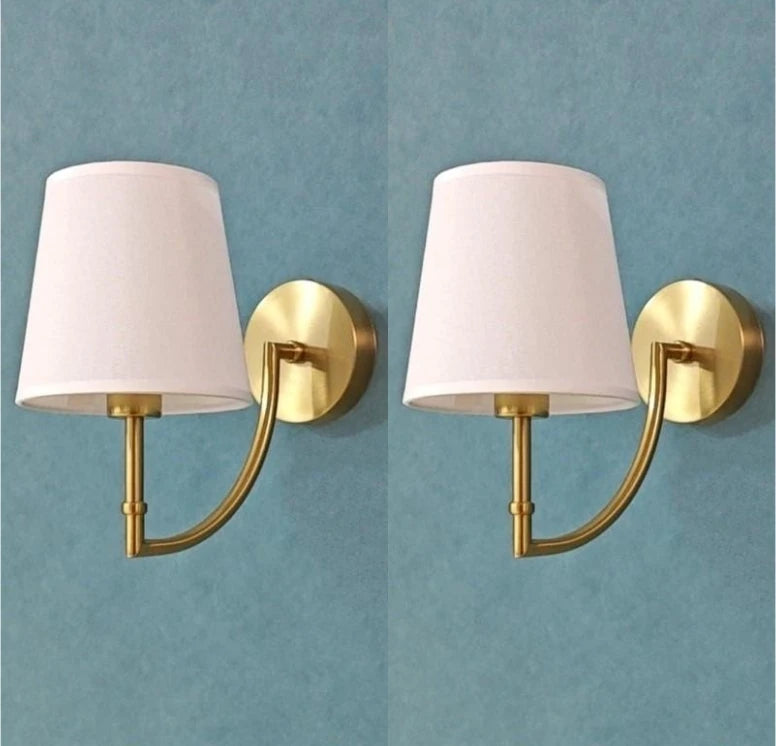 Minimalist nordic linen wall light for modern decor - vue 9 sur 11