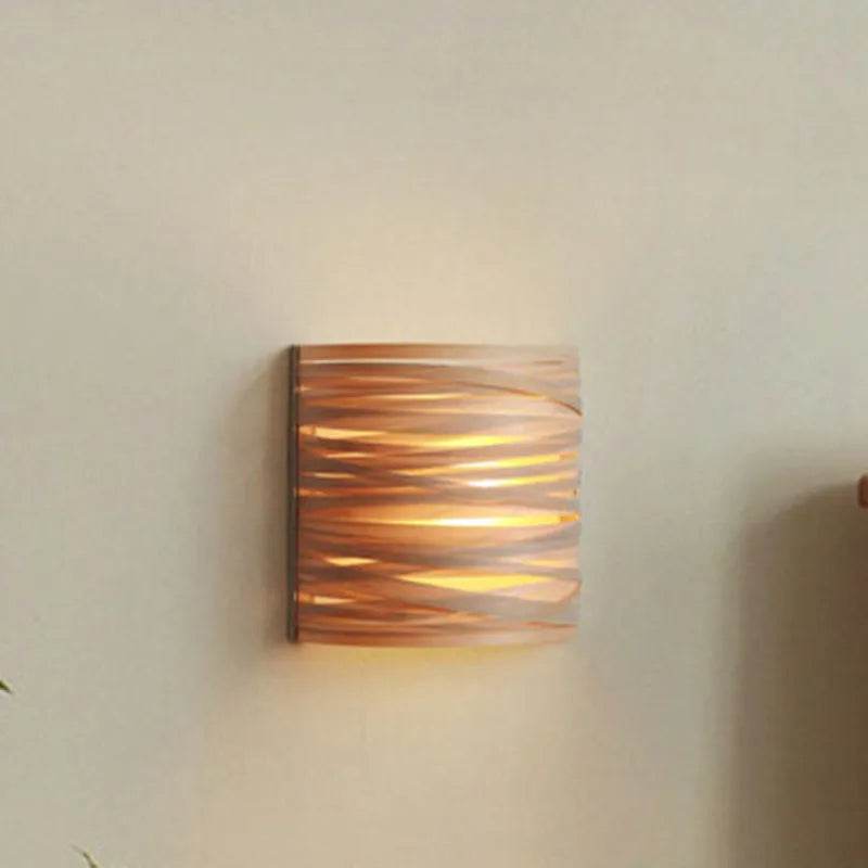 Applique murale nordique en bois demi-cercle - vue 7 sur 7