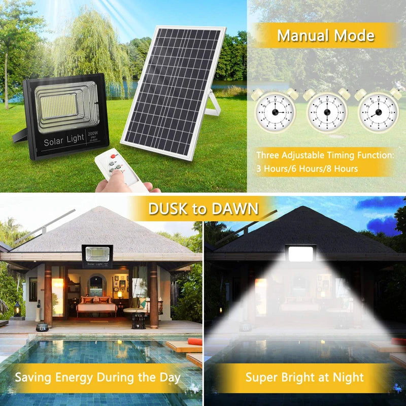 lampe solaire extérieure à led éclairage de jardin étanche et écoénergétique - vue 4 sur 17