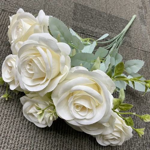 bouquet de roses artificielles en soie décoration florale élégante