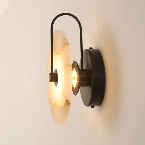 Applique murale en marbre décor à la maison décoration murale abat-jour en marbre applique murale LED luminaires pour la décoration intérieure chambre lampes LED - vue 4 sur 14