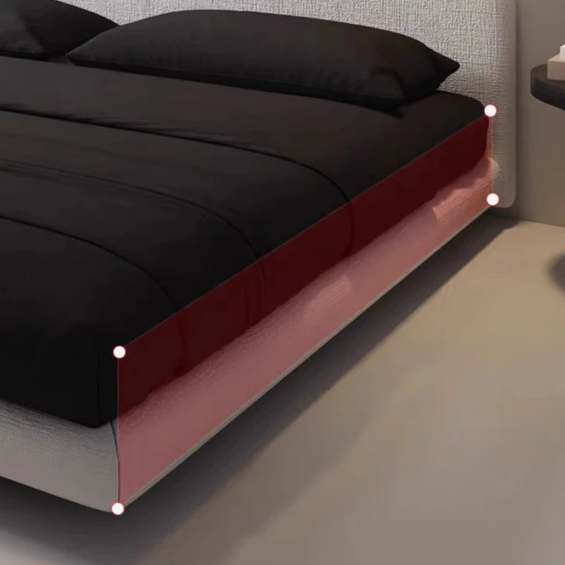 lit de luxe minimaliste moderne avec lumière noire flottante